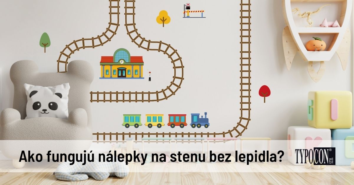 Nálepky vlakov na stene v detskej izbe