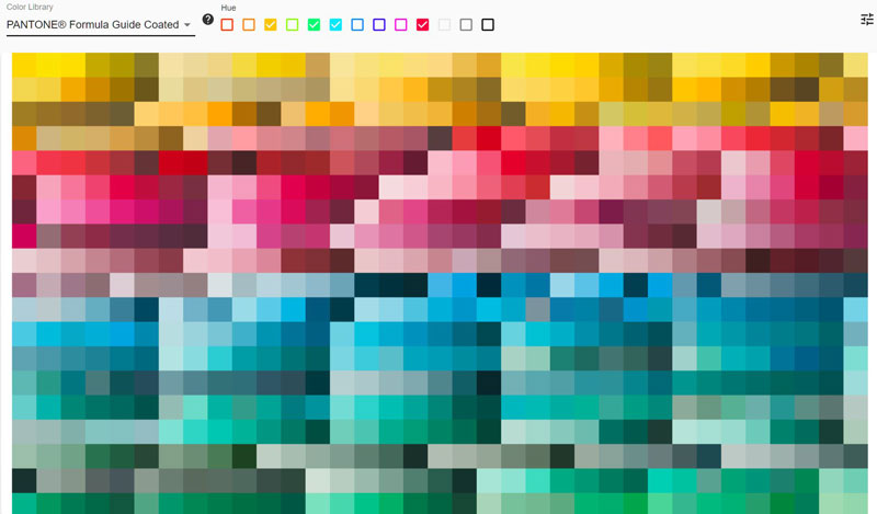 pantone color picker screenshot