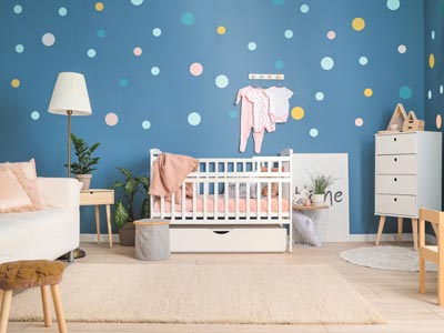 Wall sticker in pastel dots shape