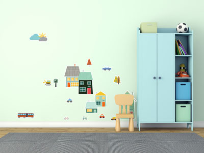 Wall sticker city