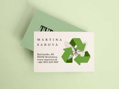recyclable business card