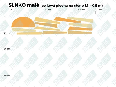 Mierka malého slnka nálepky na stenu 