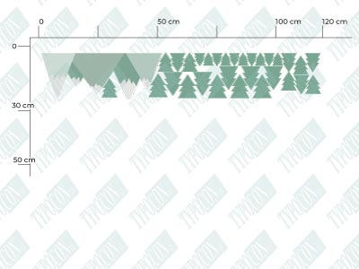 Scale of trees wall stickers